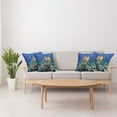 thumbnail image 4 of Ambesonne Turtle Throw Pillow Cover 4 Pack, Cheloniidae Deep Ocean, 20", Violet Blue Pale Brown, 4 of 7
