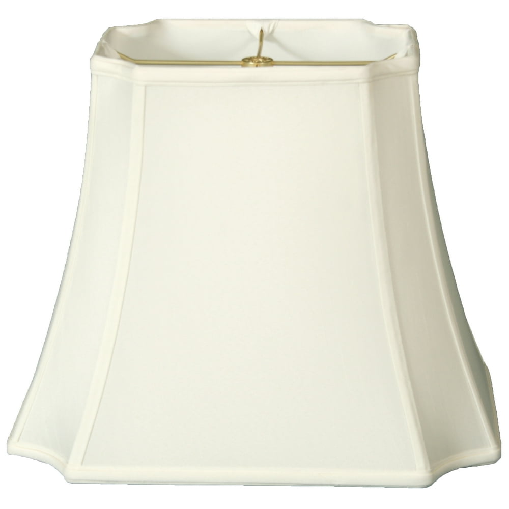 Royal Designs 13" Rectangle Inverted Cut Corners Lamp Shade White