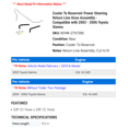 thumbnail image 2 of Cooler To Reservoir Power Steering Return Line Hose Assembly - Compatible with 2003 - 2006 Toyota Sienna 2004 2005, 2 of 2