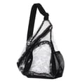 thumbnail image 3 of Mochila cruzada transparente, bolso bandolera transparente de PVC, bolso bandolera transparente, bolso de pecho transparente, diseño elevado, 3 of 14