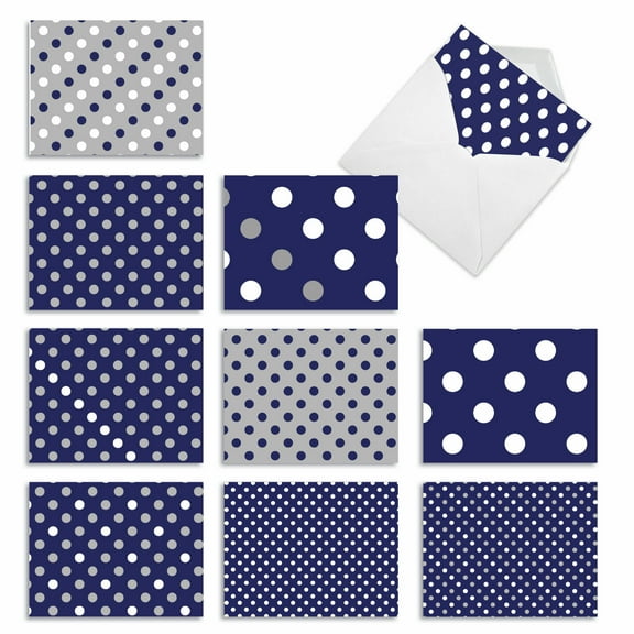 10 Pack All Occasion Blank Note Cards With Envelopes - In The Navy