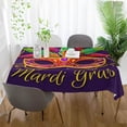 thumbnail image 6 of Coolnut Mardi Gras Rectangle Tablecloth Spill-Proof Polyester Table Cloth Table Cover for Kitchen Dining Picnic Holiday Party Decoration,54"x54", 6 of 7