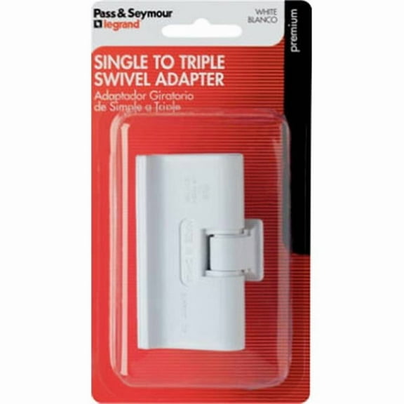 69WBPCC5 Swivel Triple Adapter, 15A, 125V, White