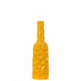thumbnail image 1 of Urban Trends Collection 24446 Ceramic Round Bottle Vase With Wrinkled Sides- Medium - Yellow, 1 of 2