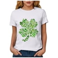 thumbnail image 6 of COMVALUE Funny Cute Shamrock Irish Graphic Tee Top for Women St Patricks Day Shirt (White, M), 6 of 8