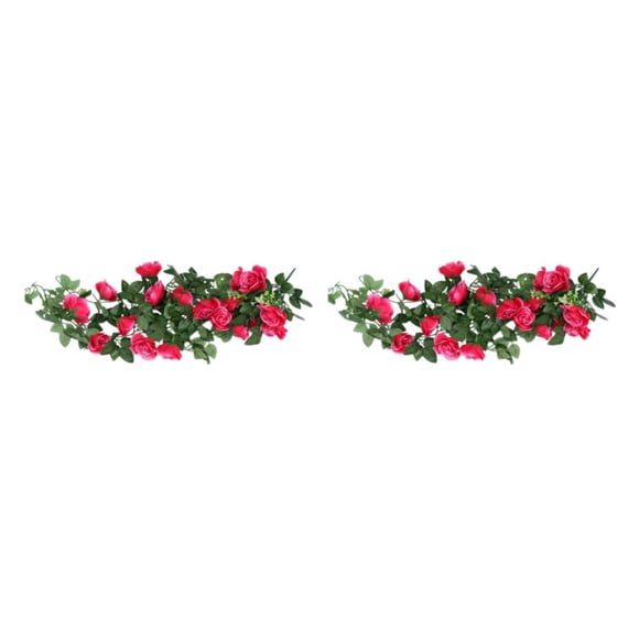 Naiovety Planta de flores artificiales Plantas de rosas de vid falsas Guirnalda de rosas decorativas Type2 NO2