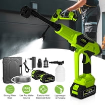 Welan 1450PSI Portable Cordless Pressure Washer, 21VF Power Washer with 6-in-1 Nozzle, 5L/Min Flow and 2 Rechargeable Batteries, Compact Electric Cleaner for Cars, Windows, Driveways