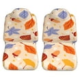 thumbnail image 5 of XMXT 2Pcs Car Seat Cover Decor Protector, Autumn Nut Leaves Front Seat Covers for Cars SUVs, Universal Fit, 5 of 9