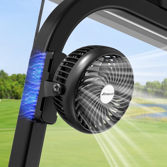 Ventilador Magnético para Carro de Golf AMACOOL compatible con EZGO, Club Car y Yamaha