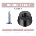 thumbnail image 3 of 40 PCS Rubber Cutting Board Feet with 304 Stainless Steel Screw, 0.59 X 0.31Inch Cutting Board Feet Non for Furniture, 3 of 7