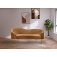 thumbnail image 2 of Meridian Furniture Ritz Saddle Velvet Loveseat, 2 of 7
