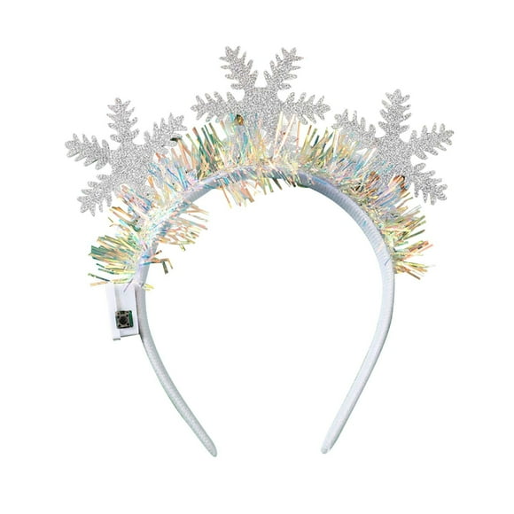Cagogo Serre-Tête à DEL à Moins de 5 $, Serre-Tête Lumineux de Noël, Ornements de Cheveux en Bois de Cerf Lumineux, Coiffe de Sapin de Noël Scintillante, Accessoires de Fête Costumée, Accessoires Photo des Fêtes