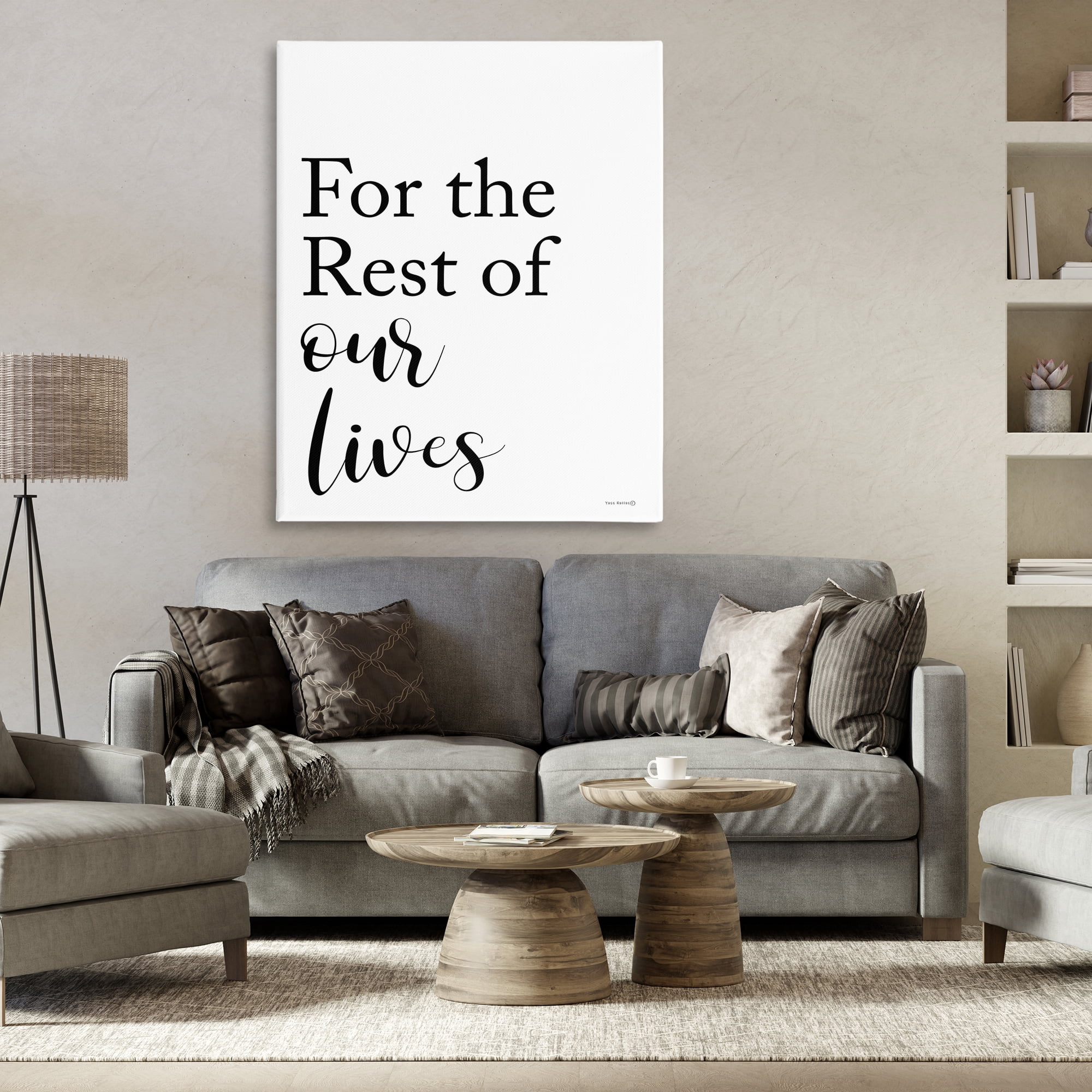 Stupell Industries Rest Of Our Lives Text & Numbers Painting Wrapped Canvas Art Print Wall Art, 36 x 48