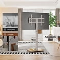 thumbnail image 5 of FITUEYES Rolling TV Floor Stand for 32 - 70Inch TVs,Tall Height Adjustable Mobile TV Stand for Bedroom, Corner, Dorm, Hold up to 88 lbs,with One Shelf,White, 5 of 8