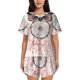 thumbnail image 1 of Balery Dreamcatcher With Owl Conjunto de Pijama para Mujer con Estampado, Dos Piezas de Manga Corta y Shorts, Ropa de Dormir Suave con Cuello Redondo y Bolsillos-Small, 1 of 6