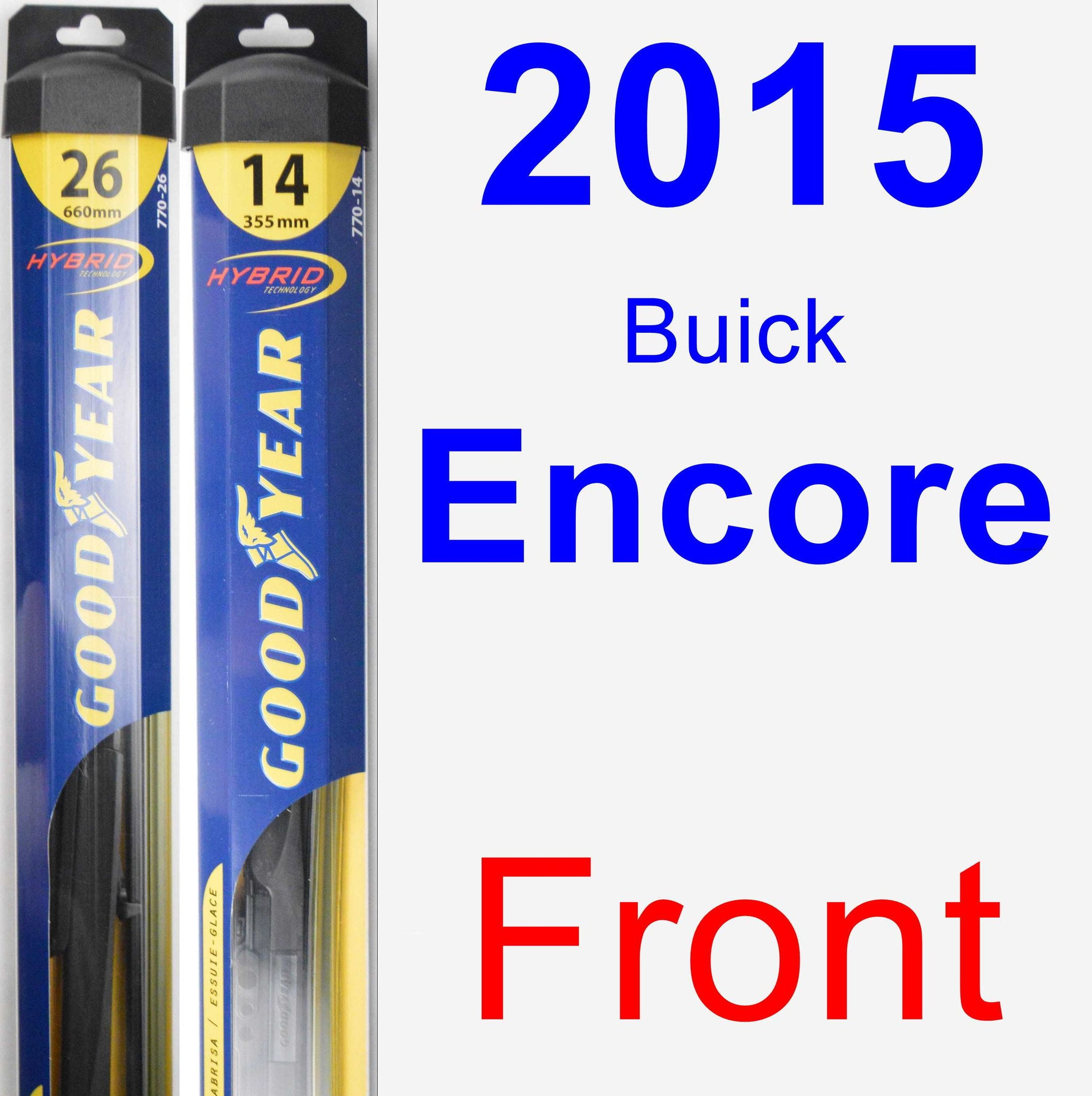 2015 Buick Encore Wiper Blade Set Kit Front 2 Blades Hybrid Walmart Com Walmart Com