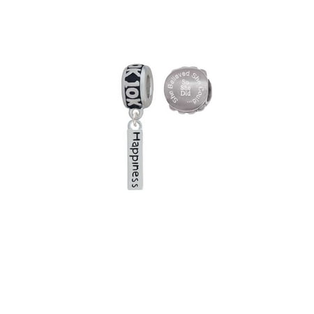 10k Rectangle Charms - Happiness Rectangle 10K Run She Believed She Could Charm Beads (Set of 2)