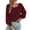 Wine, variant on Women Plaid Knit Sweater Squares Neck Long Puff Sleeve Waist Cuffs Short Knitwear Pullover Tops for Casual Daily Wear White S