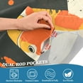 thumbnail image 3 of Yayeee Kitchen Curtains Tier Pair Light Filtering 27"x36" Rod Pocket Short Cafe Window Panel, Fish Pattern, 3 of 7