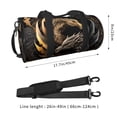 thumbnail image 2 of Balery Vintage Metal Dragon Bolsa de Gimnasio para Mujeres y Hombres, Bolsa de Viaje Impermeable, Bolsa de Fin de Semana con Compartimento para Zapatos y Bolsillo Húmedo, 2 of 6