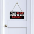 thumbnail image 2 of Please Do Not Knock Or Ring Doorbell 5x10 Hanging Plus Wall or Door Sign | Rustic Twine | Home and Business Signage, 2 of 7