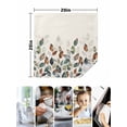 thumbnail image 5 of Teal Brown Botanical Cloth Napkins Washable Set of 2, Pastoral Fall Leaf Reusable Dinner Table Napkins Cloth Bulk for Weddings Kitchen Restaurants Hotel Events Parties 20 x 20 Inch, 5 of 9