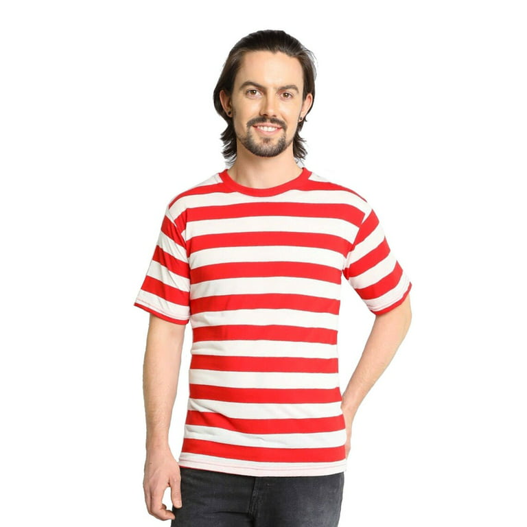 Short Sleeve Red White Men's Shirt Small - Walmart.com