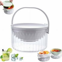 WEIWEIGG 30oz Chilled Serving Bowl with Ice Pack, Leakproof Salad & Pasta Bowl with Lid & Handle, Detachable Ice Tray for Fruit/Dips, Party Cold Food Container