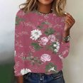 thumbnail image 2 of Ruimatai Women's Casual Long Sleeve T-Shirt Soft Breathable Crewneck Pullover Fashion Printed Top for Home Daily Wear, 2 of 4