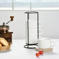 thumbnail image 4 of 4 Pcs Ceramic Coffee Mugs Set with Black Metal Stand – 10 Oz Stackable Espresso Cups with Handles, Microwave & Dishwasher Safe, Space‑Saving Modern Kitchen Decor, 4 of 5