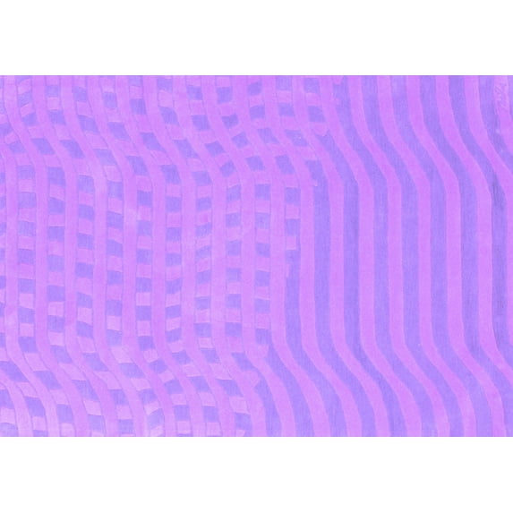 Ahgly Company Indoor Rectangle Abstract Purple Contemporary Area Rugs, 2' x 3'