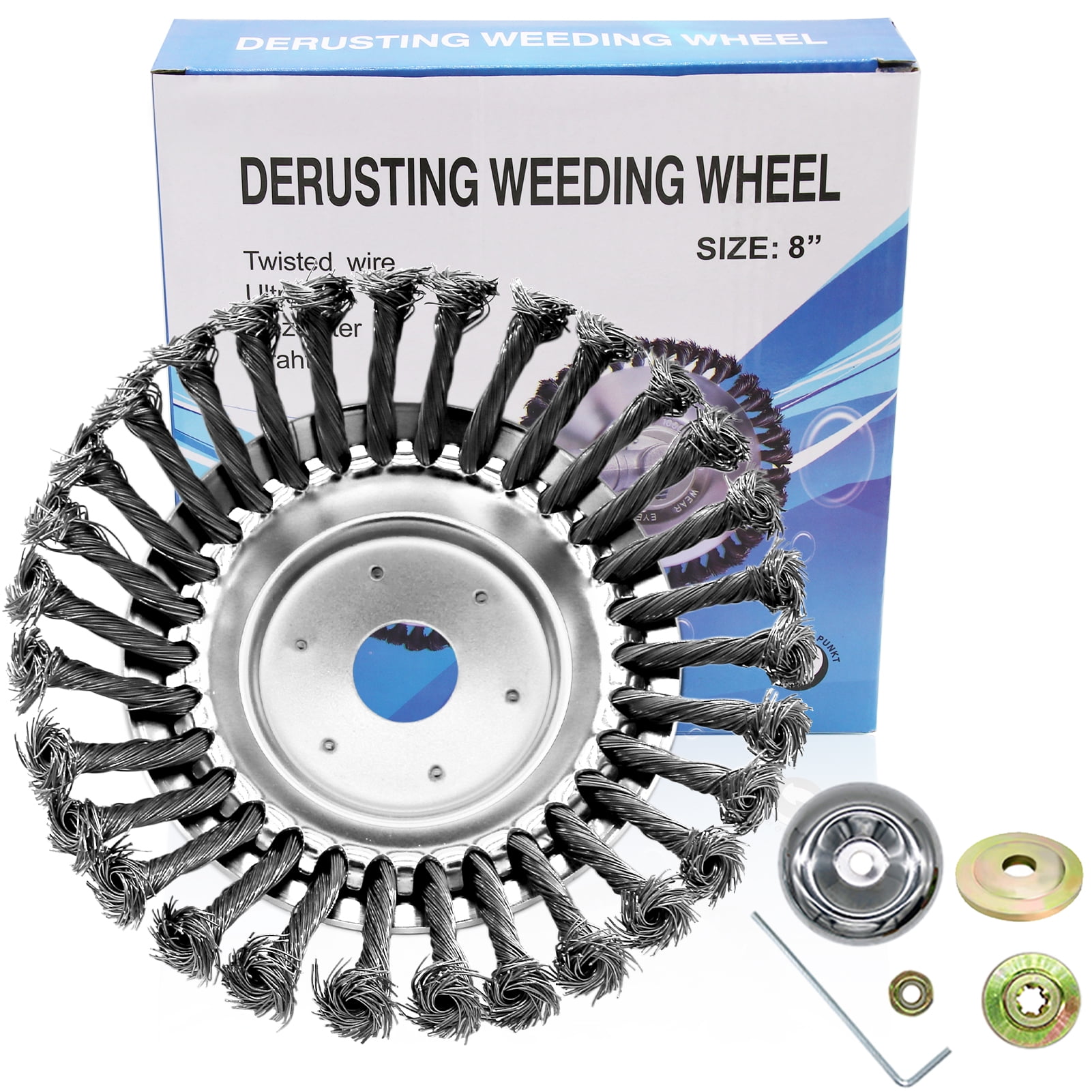 HXXF 8 Inch Steel Wire Brush Cutter Trimmer Head Replacement Garden