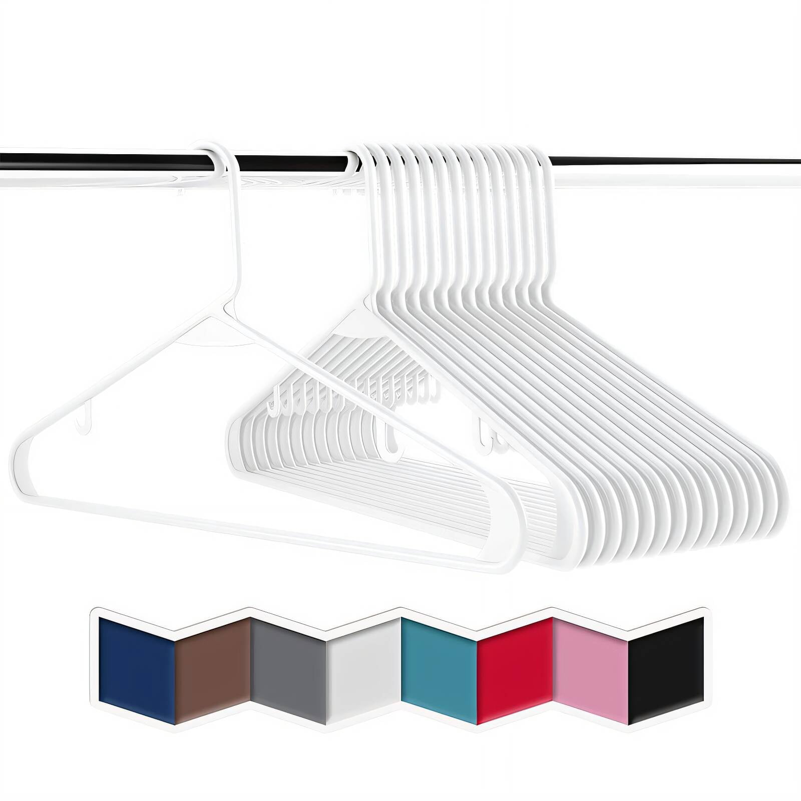 CCOCC 25 Pcs Plastic Hangers 100% New Pp Material for Superior Strength and Durability Hangers,Size3