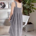 thumbnail image 4 of Tnhcen Women Bathrobe Spa Towel Robe Quick Dry Shawl Wrap Absorbent Terry Cloth Kimono with Pocket Solid Color Summer Beach Cover Up Lounge Wear Housecoat Free Size, 4 of 6