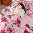 thumbnail image 4 of Manfei Cute Snowman 7 Pieces Bedding Comforter Set,Red Berry Leaves Full Bedding Set,Pmerry Christmas Fitted Sheet Flat Sheet For Kids,Microfiber Bedroom Decor Reversible, 4 of 8