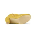 thumbnail image 3 of Unique Bargains Women's Side Zip Low Platform Chunky Heel Ankle Booties Yellow (Size 9), 3 of 8