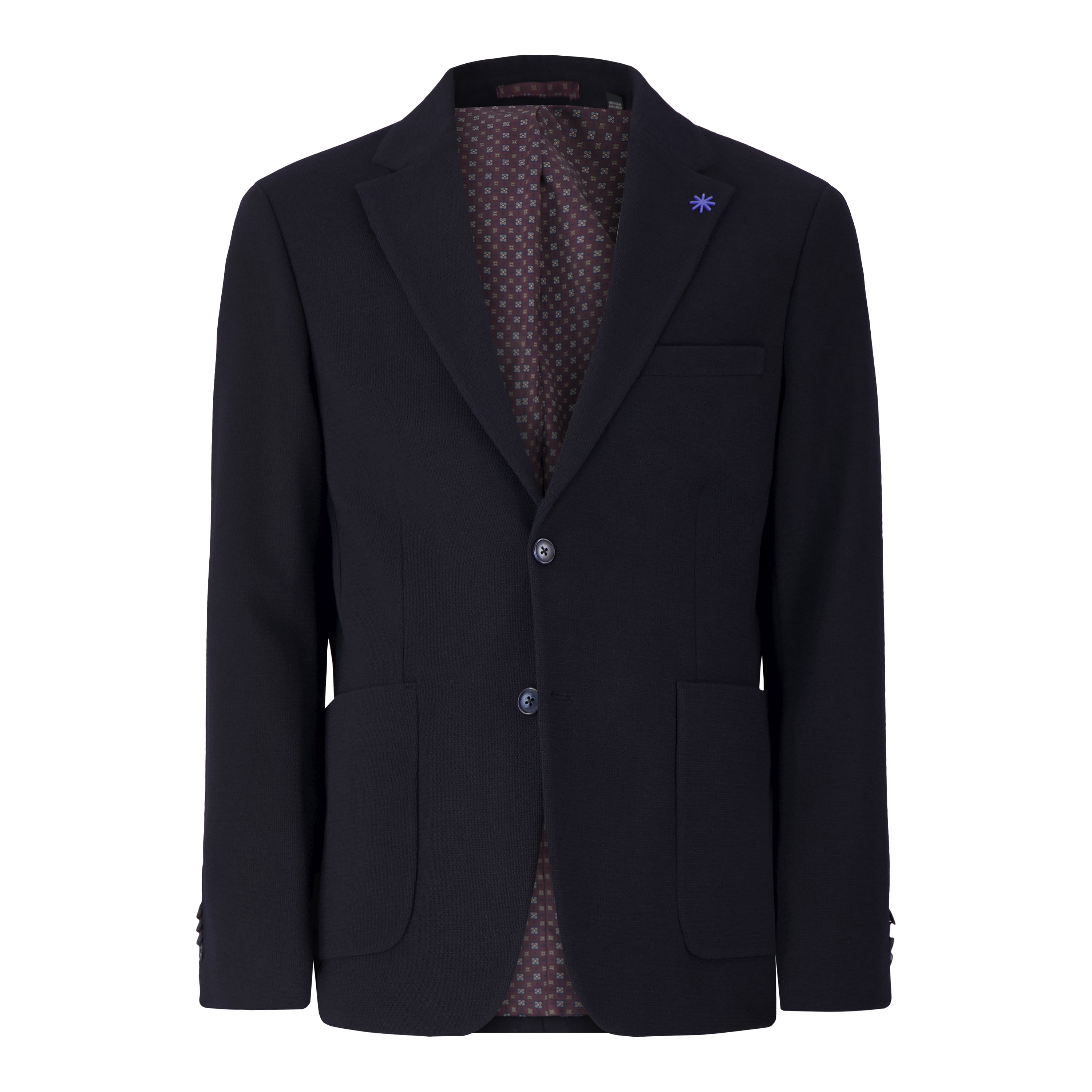 Report Collection Single Breast Full Lined Patch Pocket Woven Men's Jacket