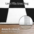 thumbnail image 5 of YJ.GWL Checkered Rugs Checkerboard Area Rug Plaid Carpet for Living Room Bedroom Home Decor Soft Mats,6'x9',Black&White, 5 of 7