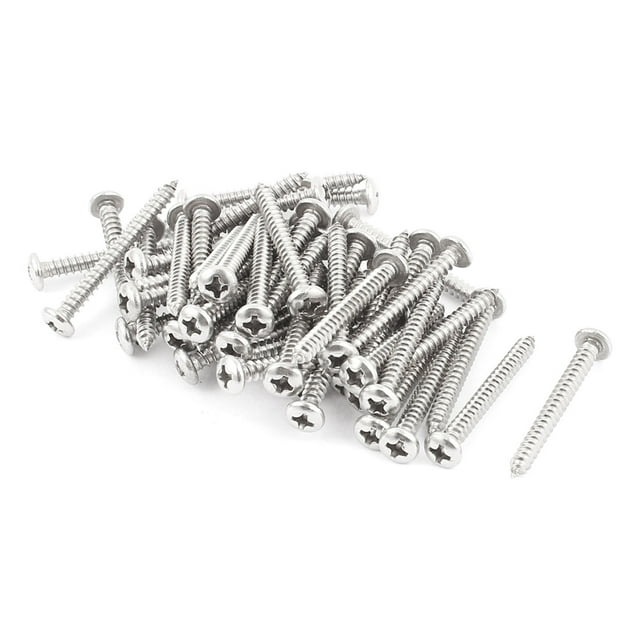 Unique Bargains 3.5mm x 35mm Cross Drive Pan Head Self Tapping Screw Fasteners 50 Pcs