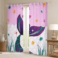 thumbnail image 2 of Castle Fairy Ocean Mermaid Curtains Pack of 2 (42x84 Each) for Kids Children Girls,Dreamy Marine Princess Curtains Blackout,Bling Glitter Bedroom Curtains,Lightweight Room Decor, 2 of 6
