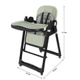 thumbnail image 2 of 3-in-1 Baby High Chair with 5-Point Harness,Foldable Infant Feeding Chair with Silent Locking Wheels and Removable 2-Tier Easy-Clean Tray, 2 of 8
