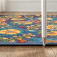 thumbnail image 5 of Nourison Aloha Floral Textured Flatweave High-Low Indoor Outdoor Area Rug Navy Multicolor 7'10" x 10'6", 5 of 12