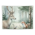 thumbnail image 5 of JRXY Woodland Animals Beach Watercolor Forest Fox Deer Butterfly Cloud Squirrel Birds Floral Tapestry Painting, 5 of 6