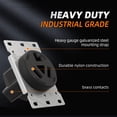 thumbnail image 6 of Hyper Tough Flush Mount 30A Dryer Outlet, 125-250V, 3-Wire, Single/2-Gang Box Compatible, 6 of 9