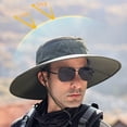 thumbnail image 4 of Sombrero de pescador con protección solar de verano de 60 cm de circunferencia, para hombre, para exteriores, impermeable y transpirable, 4 of 5
