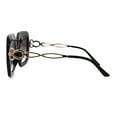 thumbnail image 3 of Womens 90s Designer Fashion Thick Rectangular Butterfly Sunglasses Shiny Black Gold Smoke, 3 of 4