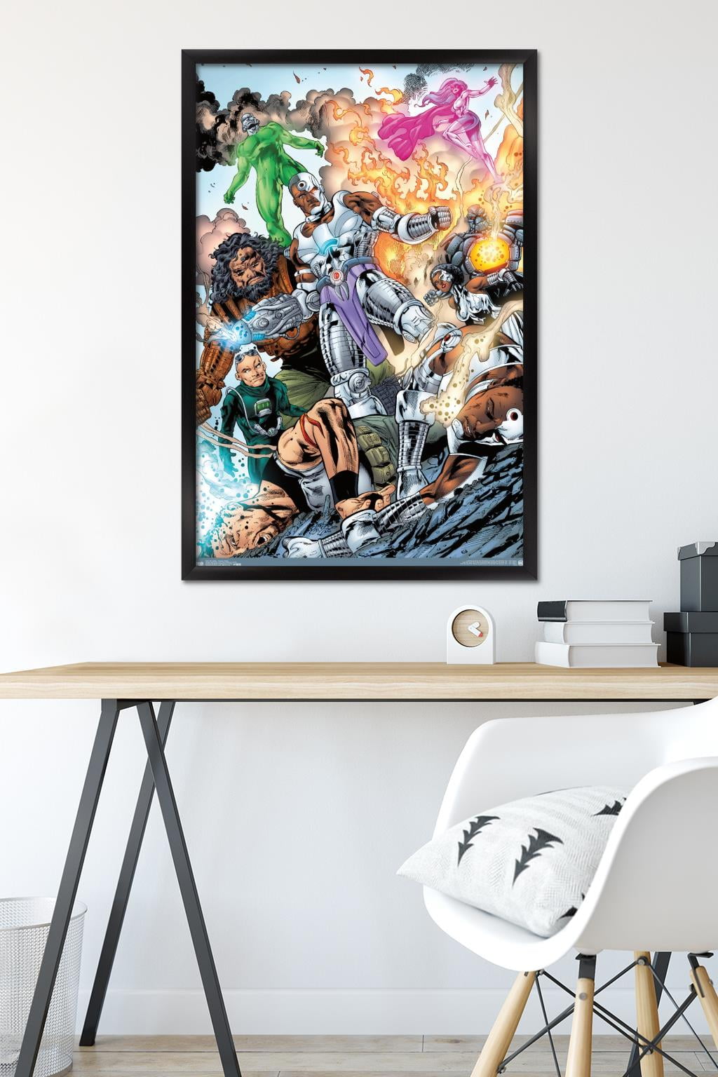 DC Comics - Cyborg - Group Wall Poster, 22.375" x 34", Framed