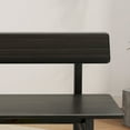 thumbnail image 5 of BALANBO 2 Person Modern Farmhouse Wood Kitchen Dining Bench with Backrest, 48" Entryway Bench, Black, 5 of 7
