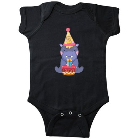 

Inktastic Hippo 2nd Birthday Gift Baby Boy or Baby Girl Bodysuit