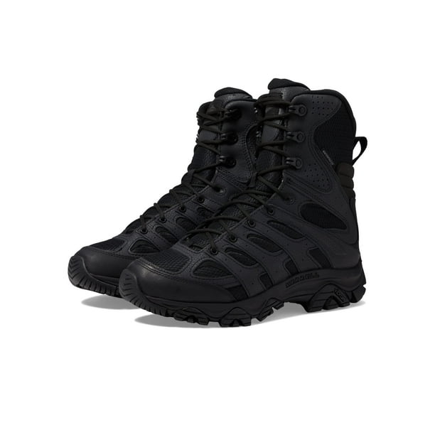 Botas Merrell Moab 3 pulgadas con cremallera tácticas impermeables negras 8 pulgadas